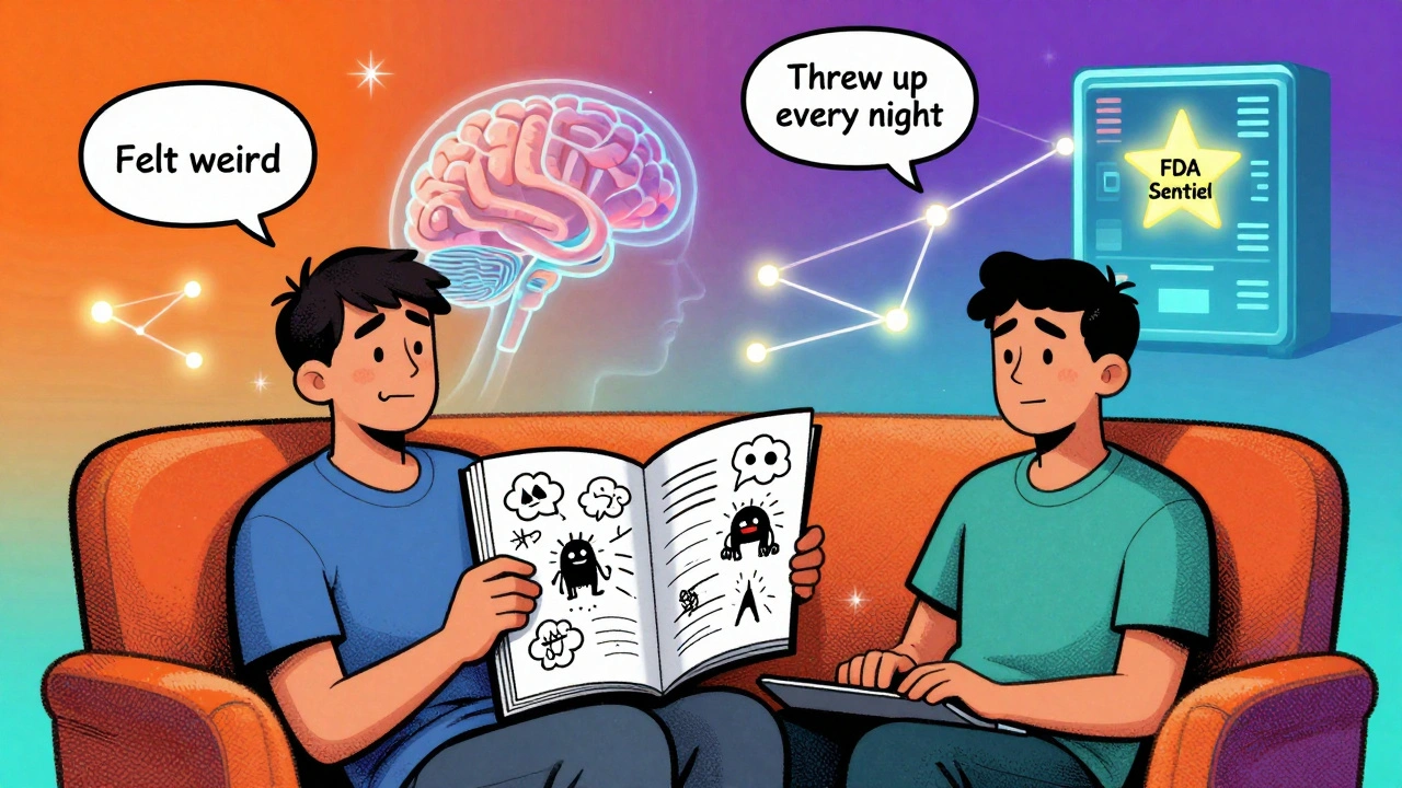 Patient journaling side effects as AI connects their experience to a national safety network